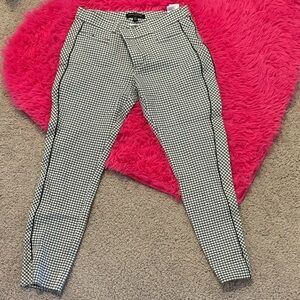 Banana Republic Black and White Checkered Ankle Pants